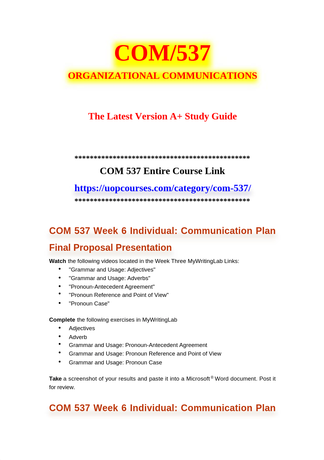 COM 537 Week 6 Individual Communication Plan Final Proposal Presentation.doc_dwhw9g0ol9y_page1