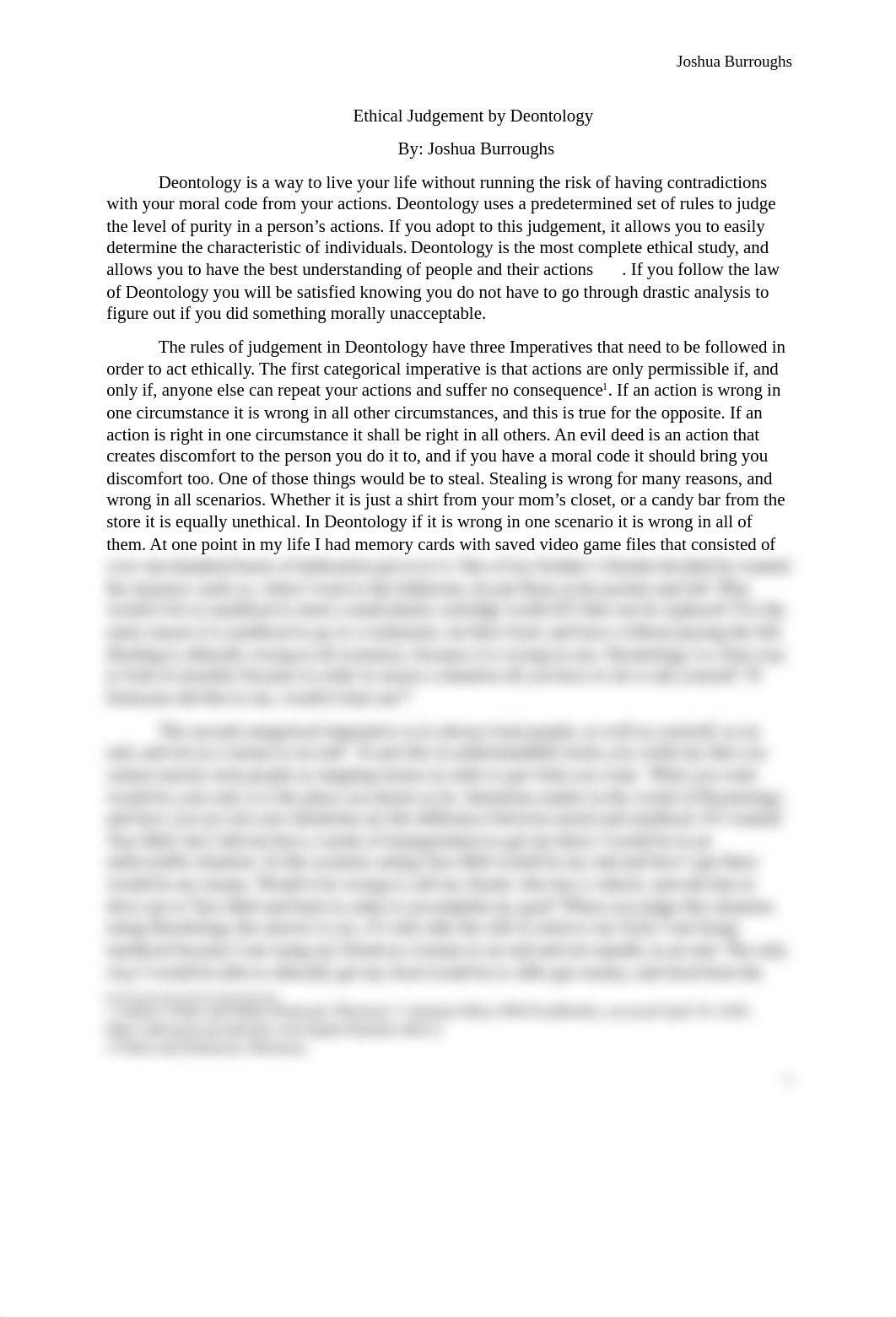 Deontology ethics paper - Joshua Burroughs.docx_dwict3rdcay_page1