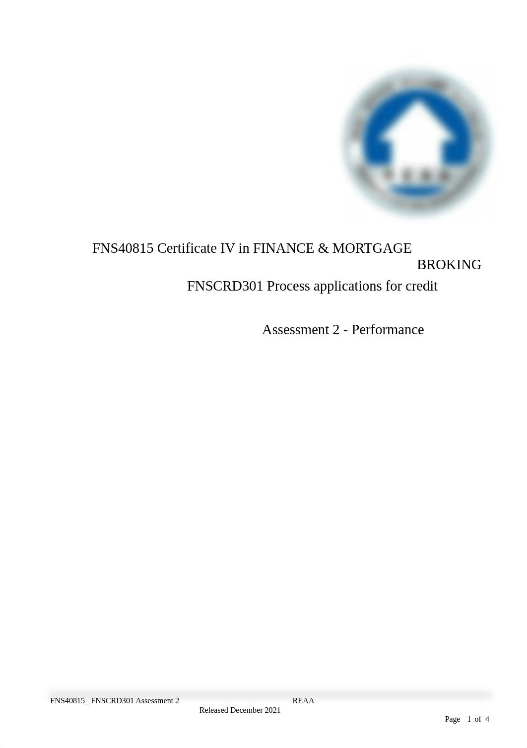 REAA FNS40815_FNSCRD301_Assessment 2_Performance (1).docx_dwj0q66wl4b_page1