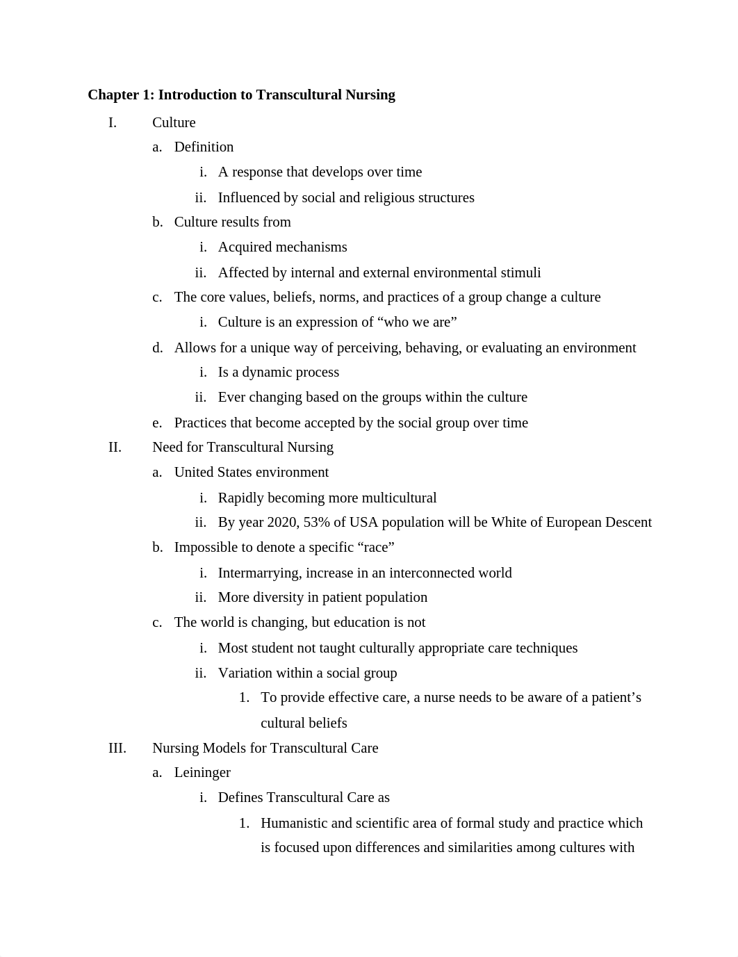 Transcultural Nursing Midterm Study Sheet.docx_dwj7a3kaa3d_page1