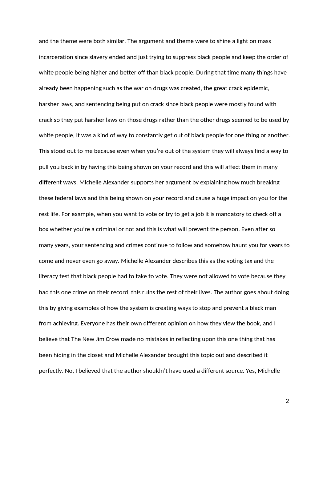 Book Review_ The New Jim Crow_  Mass Incarceration in the Age of Colorblindness.docx_dwj9bzrcook_page2