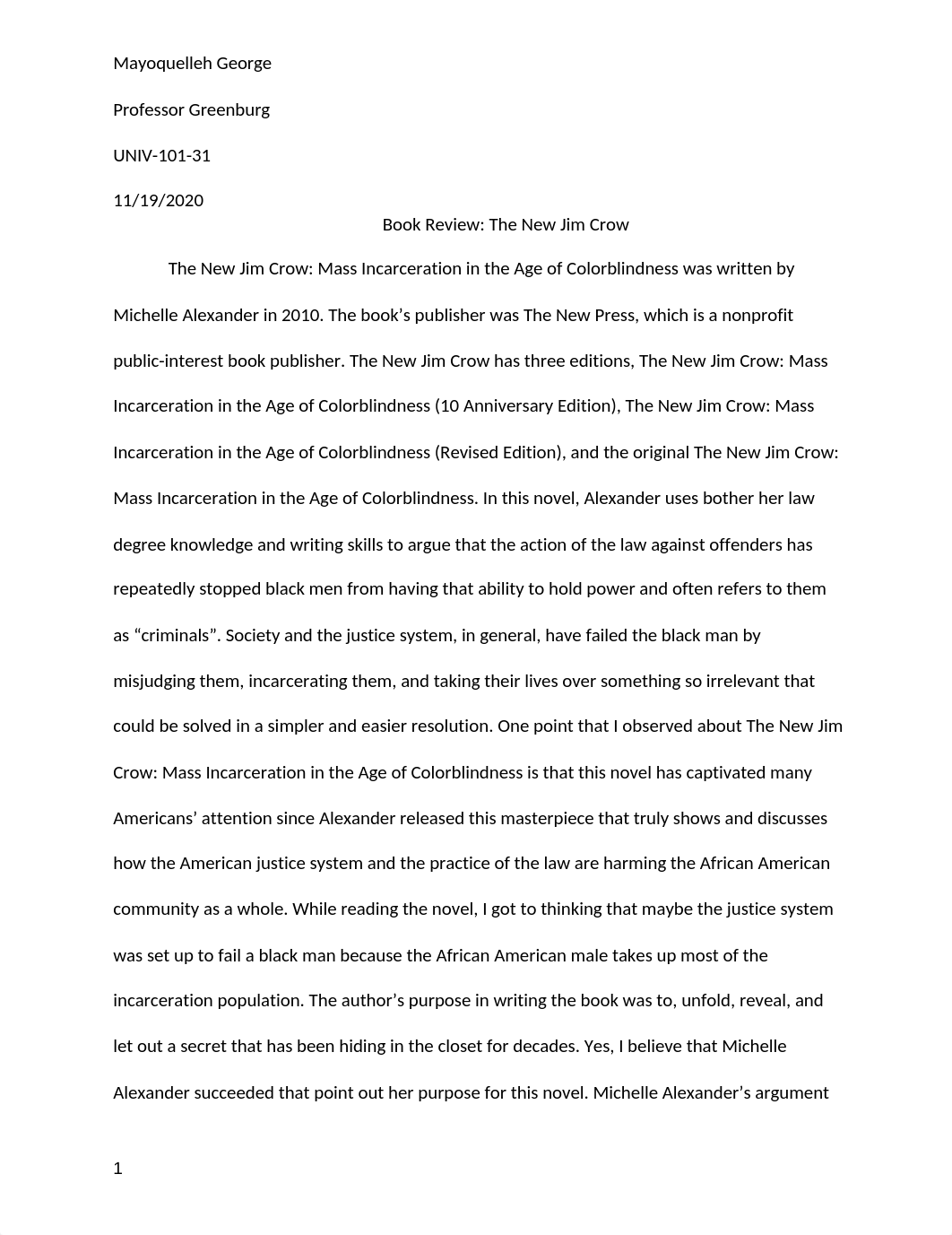 Book Review_ The New Jim Crow_  Mass Incarceration in the Age of Colorblindness.docx_dwj9bzrcook_page1