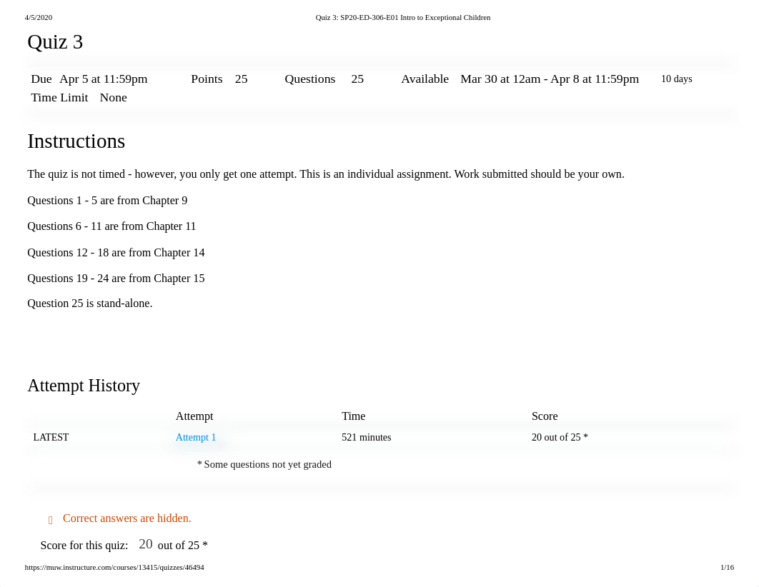 Quiz 3_ SP20-ED-306-E01 Intro to Exceptional Children.pdf_dwjc6510p94_page1