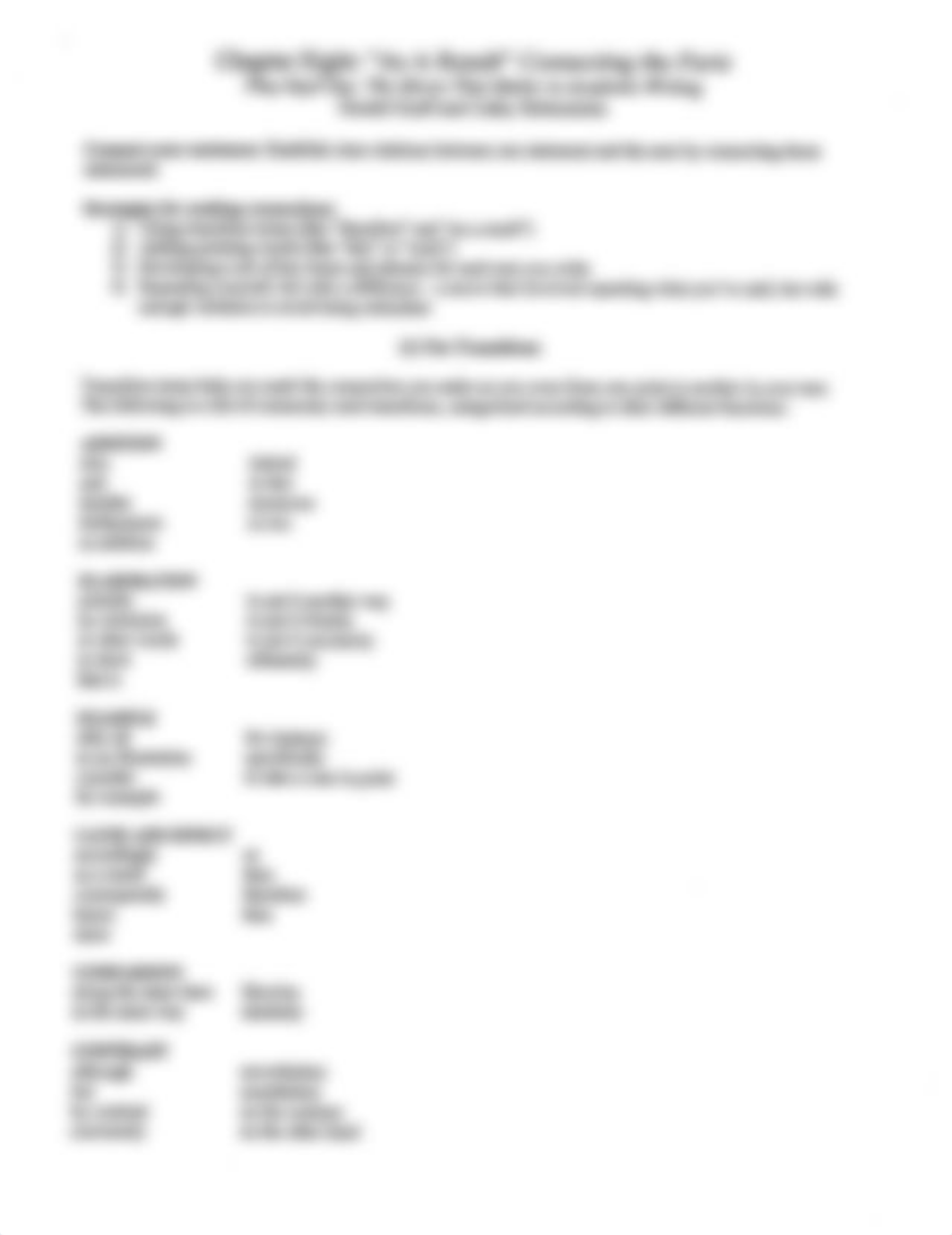 They Say_I Say Connecting the Parts (Handout)-1.pdf_dwjda3s3uyz_page1