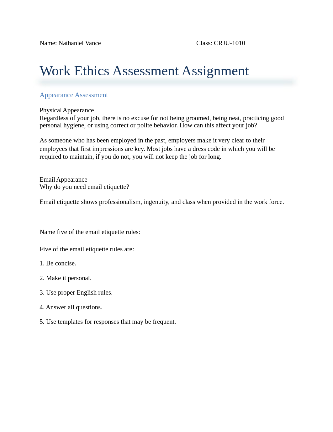 Work Ethics Assessment Assignment  CRJU 1010_dwjdtyiblyh_page1