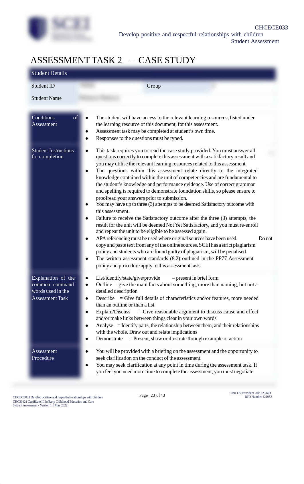 CHCECE033_Assessment Task 2 - 16252 - Rebeca Raducu - Case Study.pdf_dwjp5wlwsod_page1