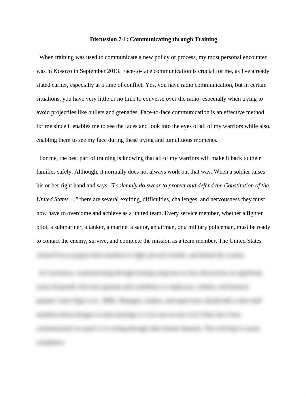 CJ 550 7-1 DISCUSSION Communicating through training.docx_dwjwfdememd_page1