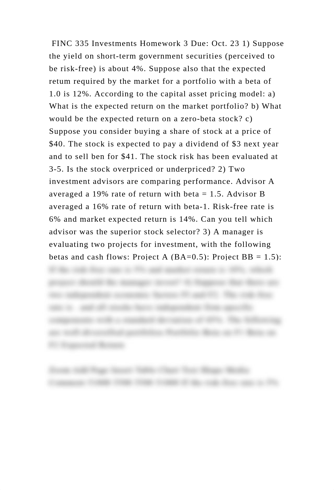 FINC 335 Investments Homework 3 Due Oct. 23 1) Suppose the yield on .docx_dwkhofozgom_page2