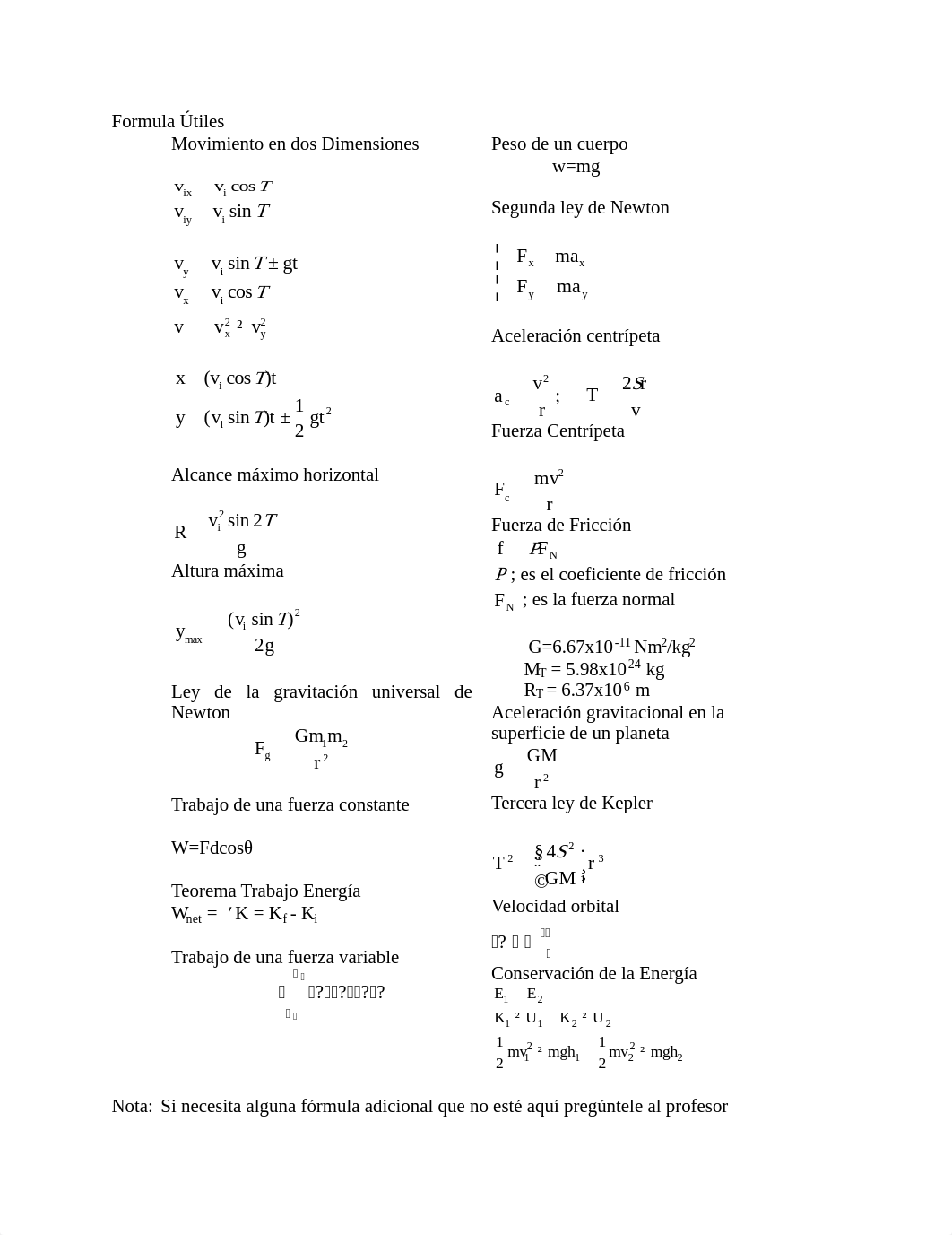 Formulas PHSC 215 Examen 2.pdf_dwlkdipamz7_page1