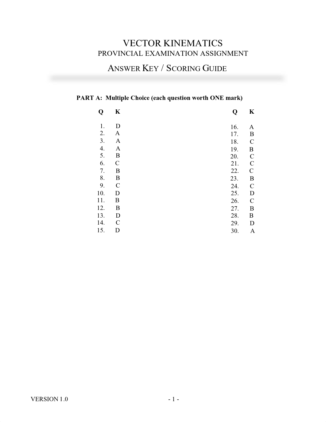 Unit1- Vector Kinematics Review Package MC + LA KEY.pdf_dwlkoa3u9t6_page1