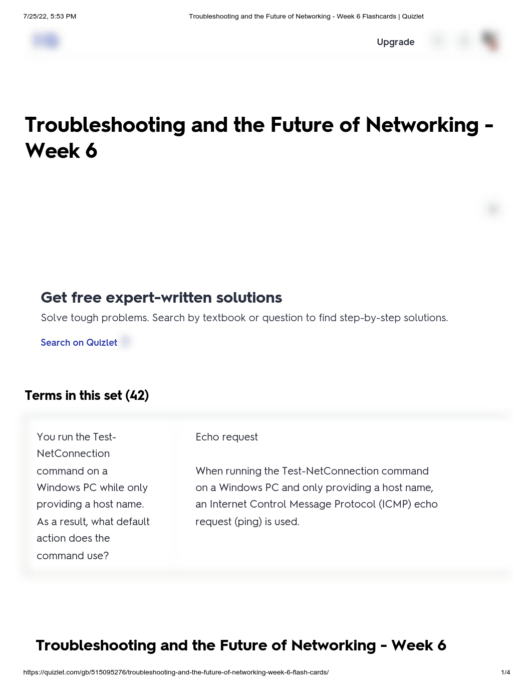 Troubleshooting and the Future of Networking - Week 6 Flashcards _ Quizlet.pdf_dwllv7twrmd_page1