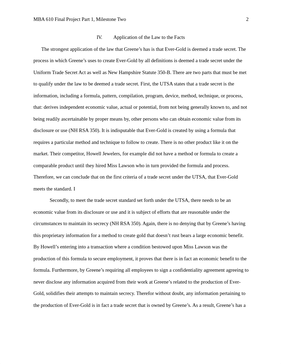 MBA 610 Final Project Part 1 Milestone Two - Michael Olson.docx_dwlon25h7m6_page2