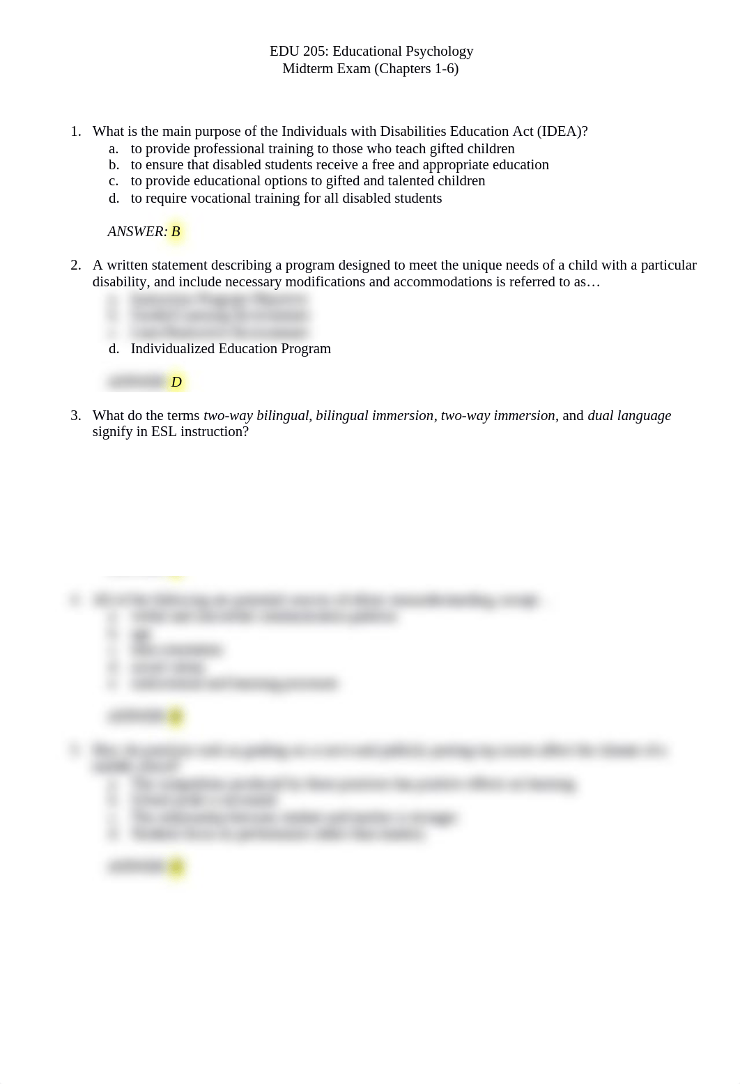 EDU 205 Mid Term Exam .docx_dwlsv562eqs_page1