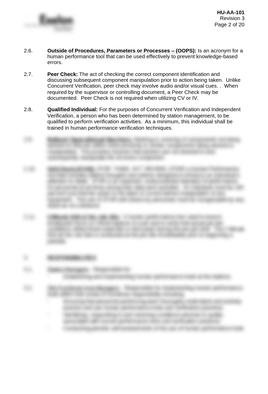 HU-AA-101, Rev 003, HUMAN PERFORMANCE TOOLS AND VERIFICATION.doc_dwm0px7zy00_page2