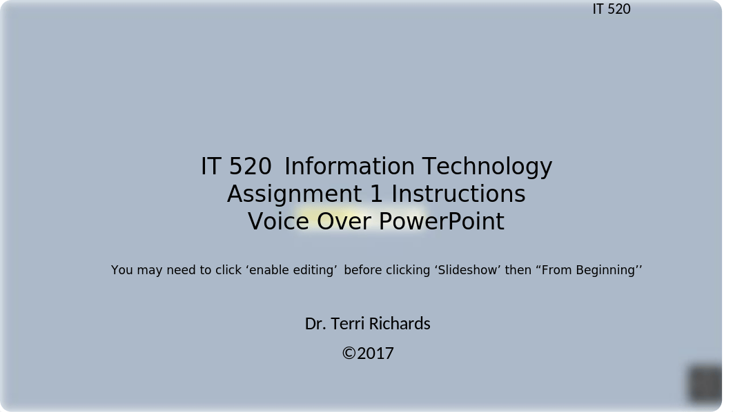 Assignment 1 IT 520.pptx_dwm2cvi02q0_page1