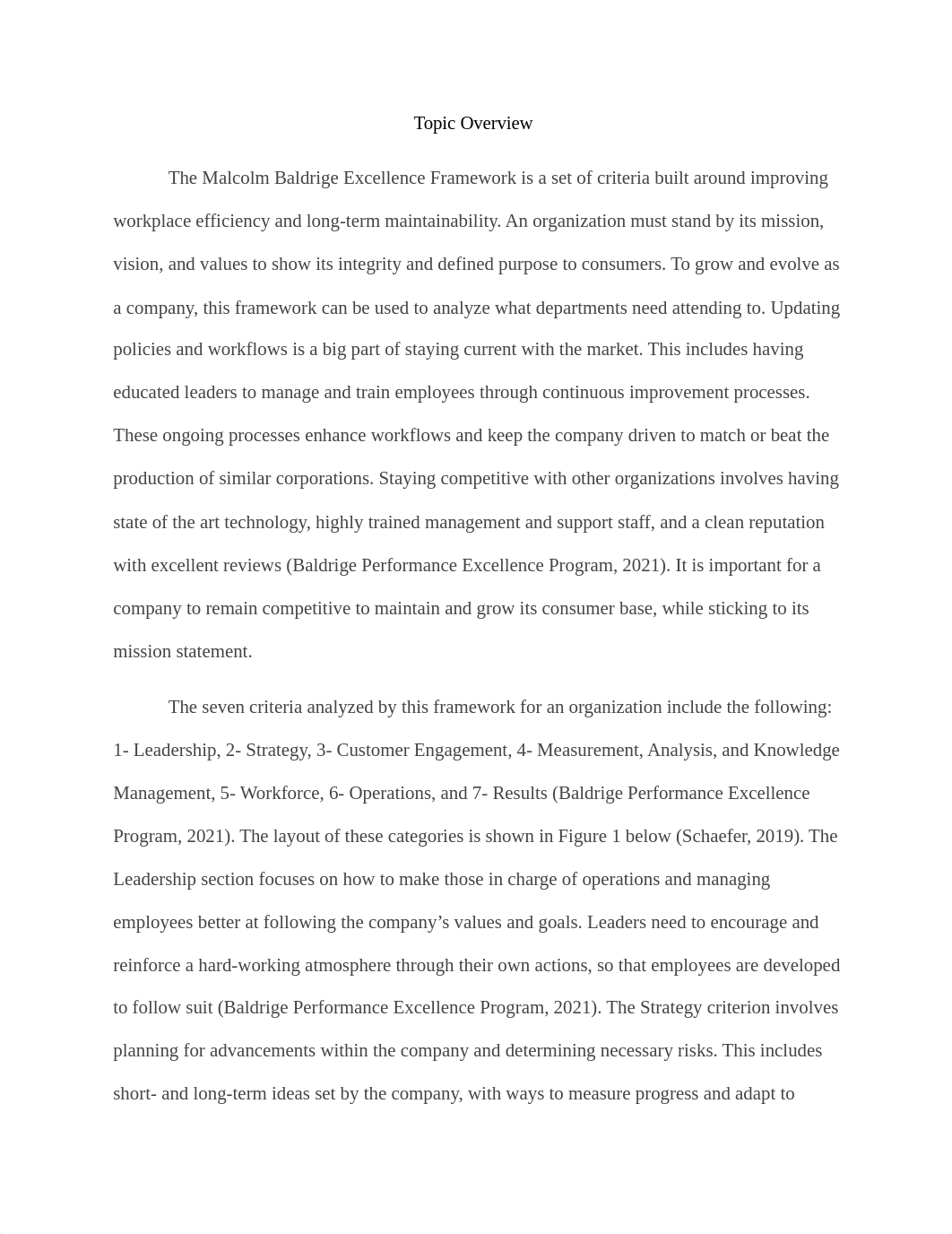 Malcolm Baldrige Excellence Framework - Module 8 Individual Paper.docx_dwm68p4m68e_page2