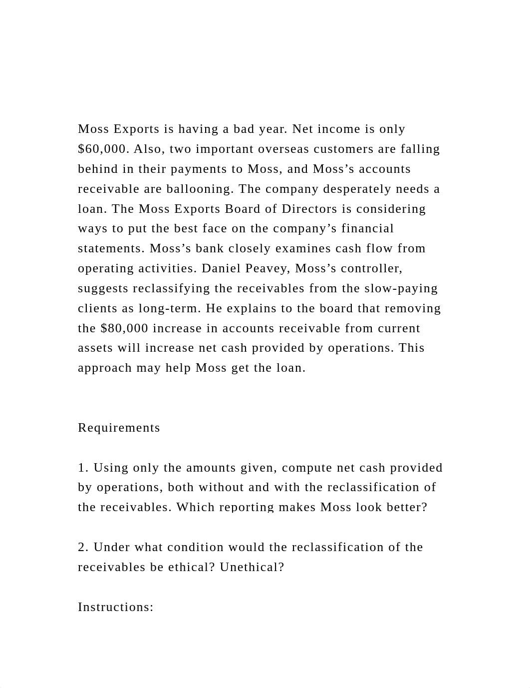 Moss Exports is having a bad year. Net income is only $60,000. A.docx_dwms6764skf_page2