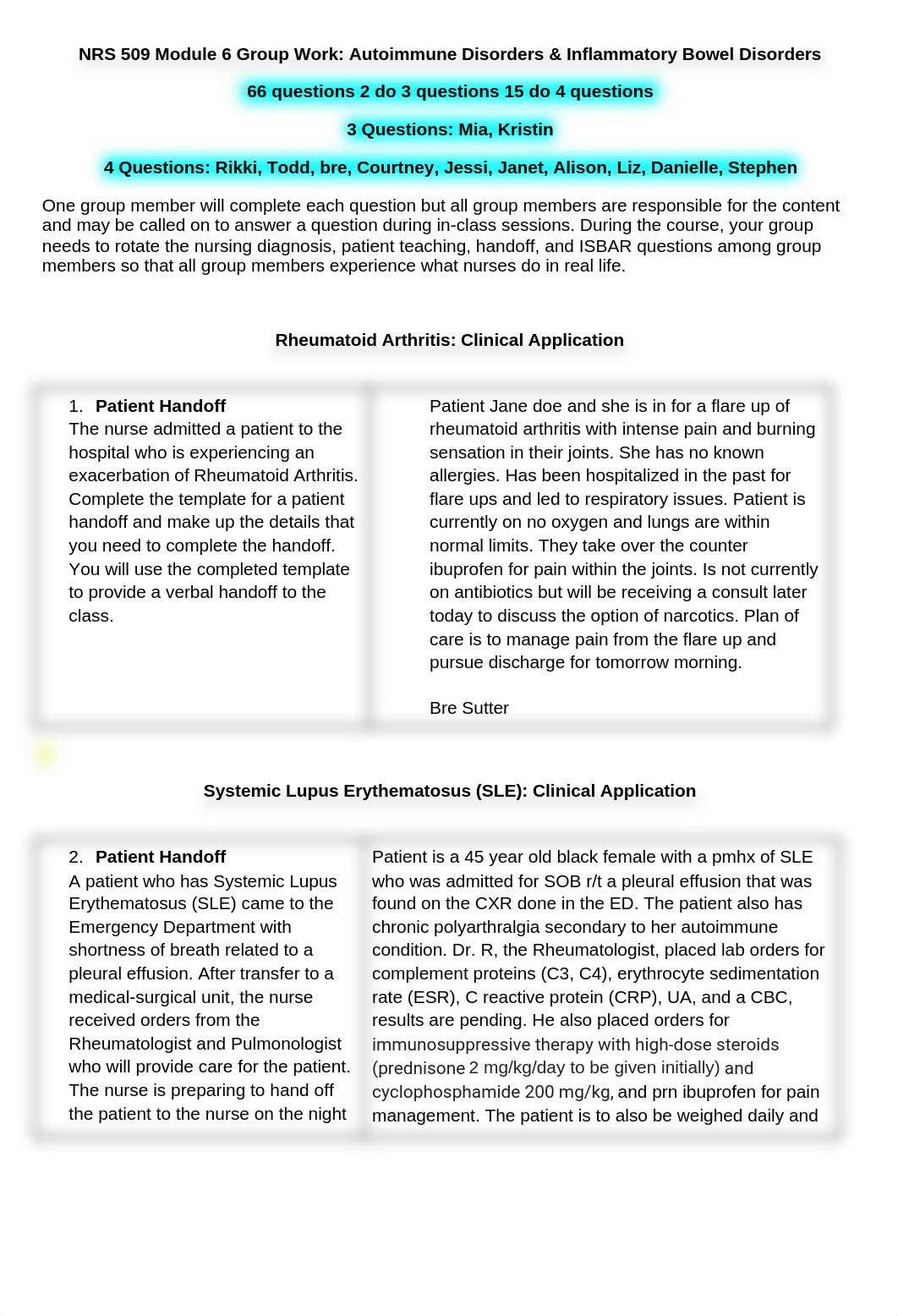 Copy of NRS 509 Module 6 Group Work_ Autoimmune Disorders & Inflammatory Bowel Disorders.docx_dwmt2thudvx_page1