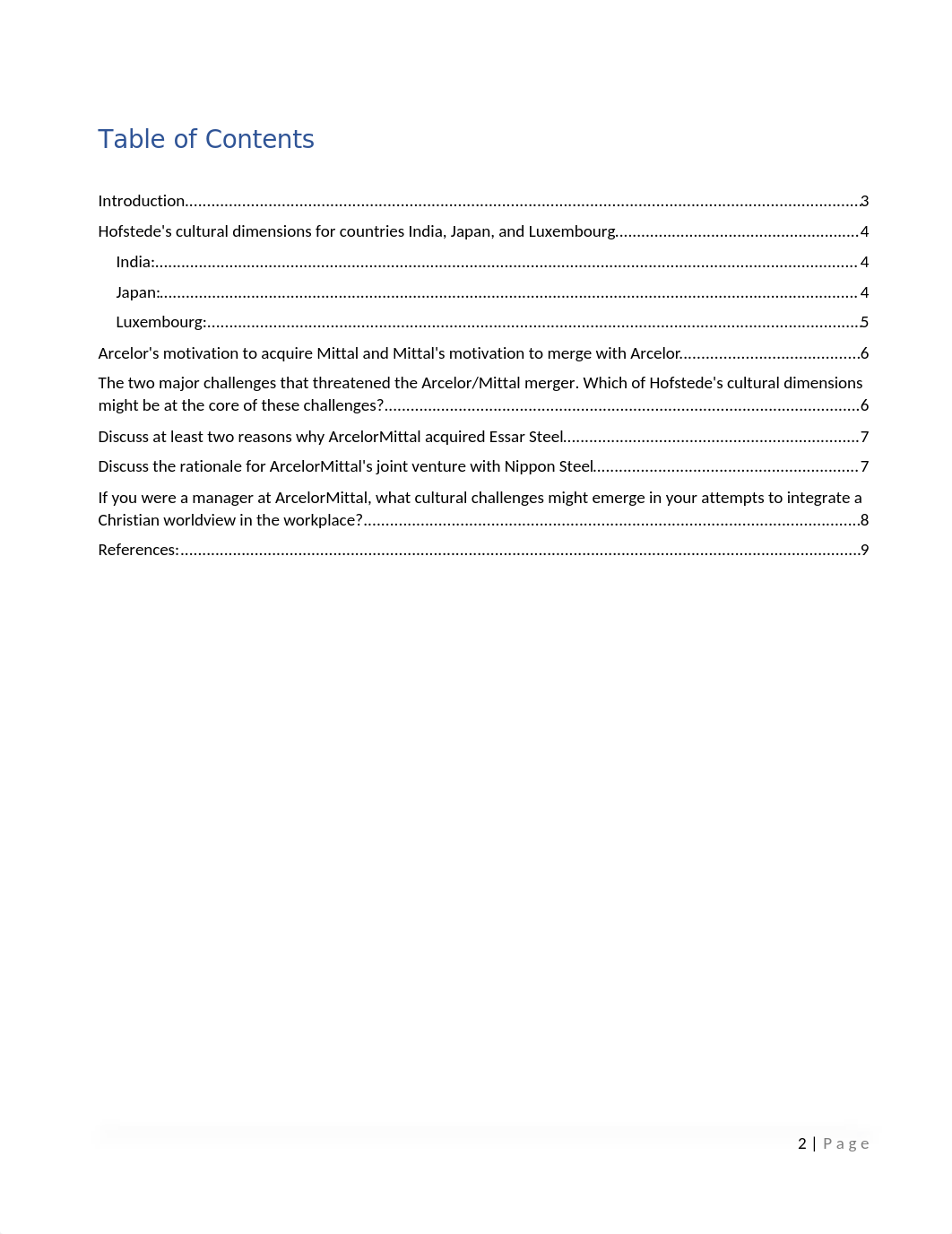 4.5 Assignment - ArcelorMittal Acquisition_ATodd.docx_dwmwhe2ur5k_page2