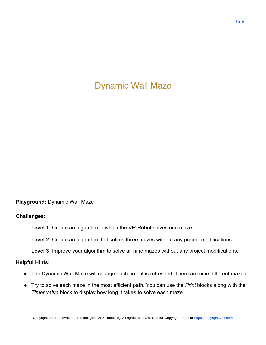 Dynamic Wall Maze - VEXcode VR .pdf_dwnhoioocfl_page1