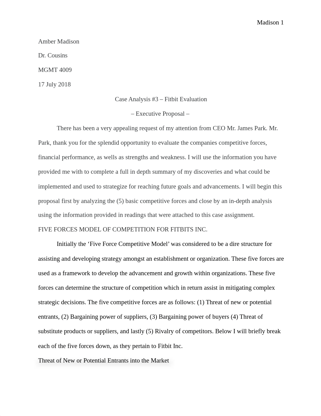 MGMT 4009 - Case #3 - FitBit - Amber Madison.docx_dwnndw5mbjx_page1