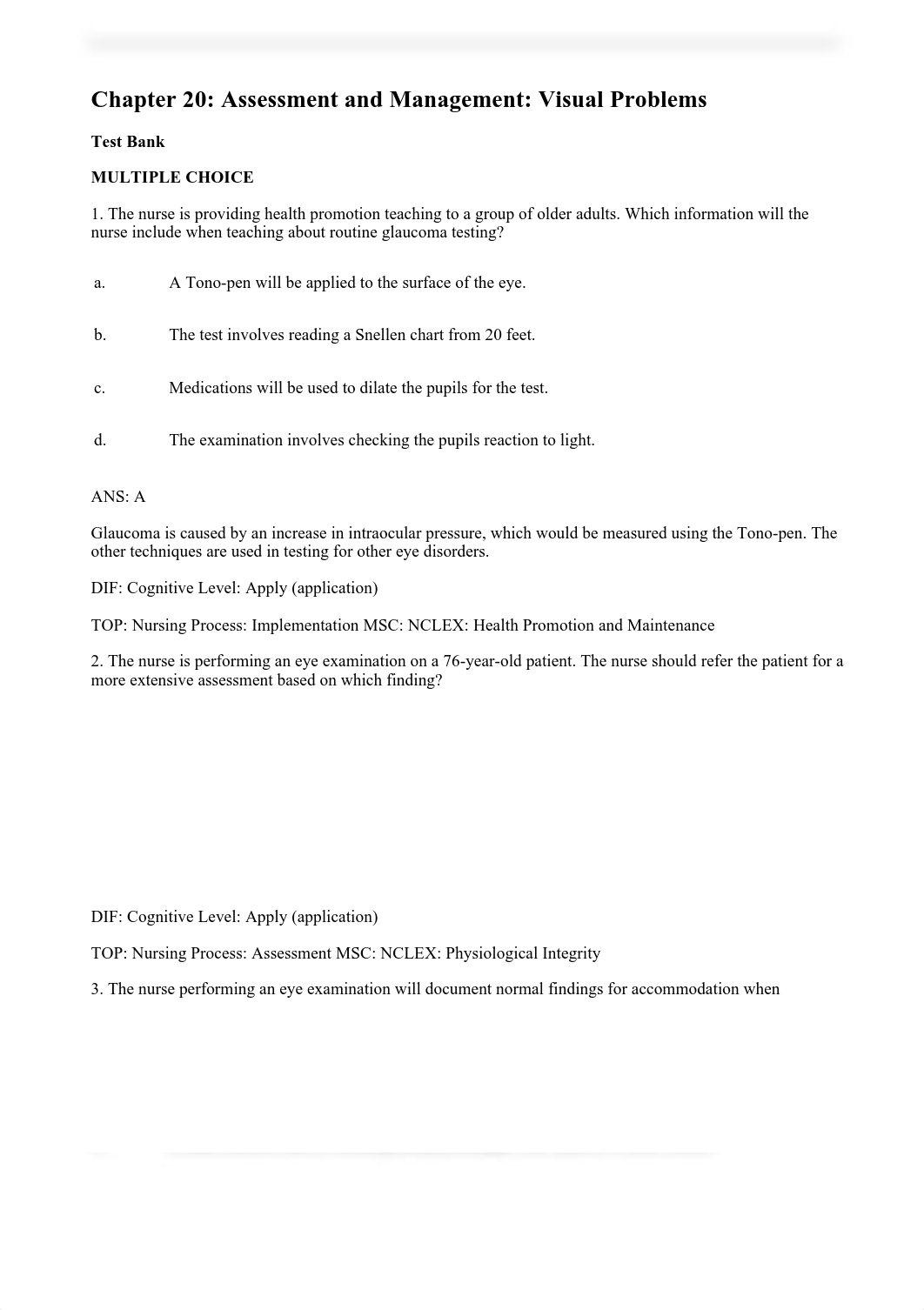 Exam 2 Visual and Auditory Perception test bank questions.pdf_dwo20fn2cir_page1