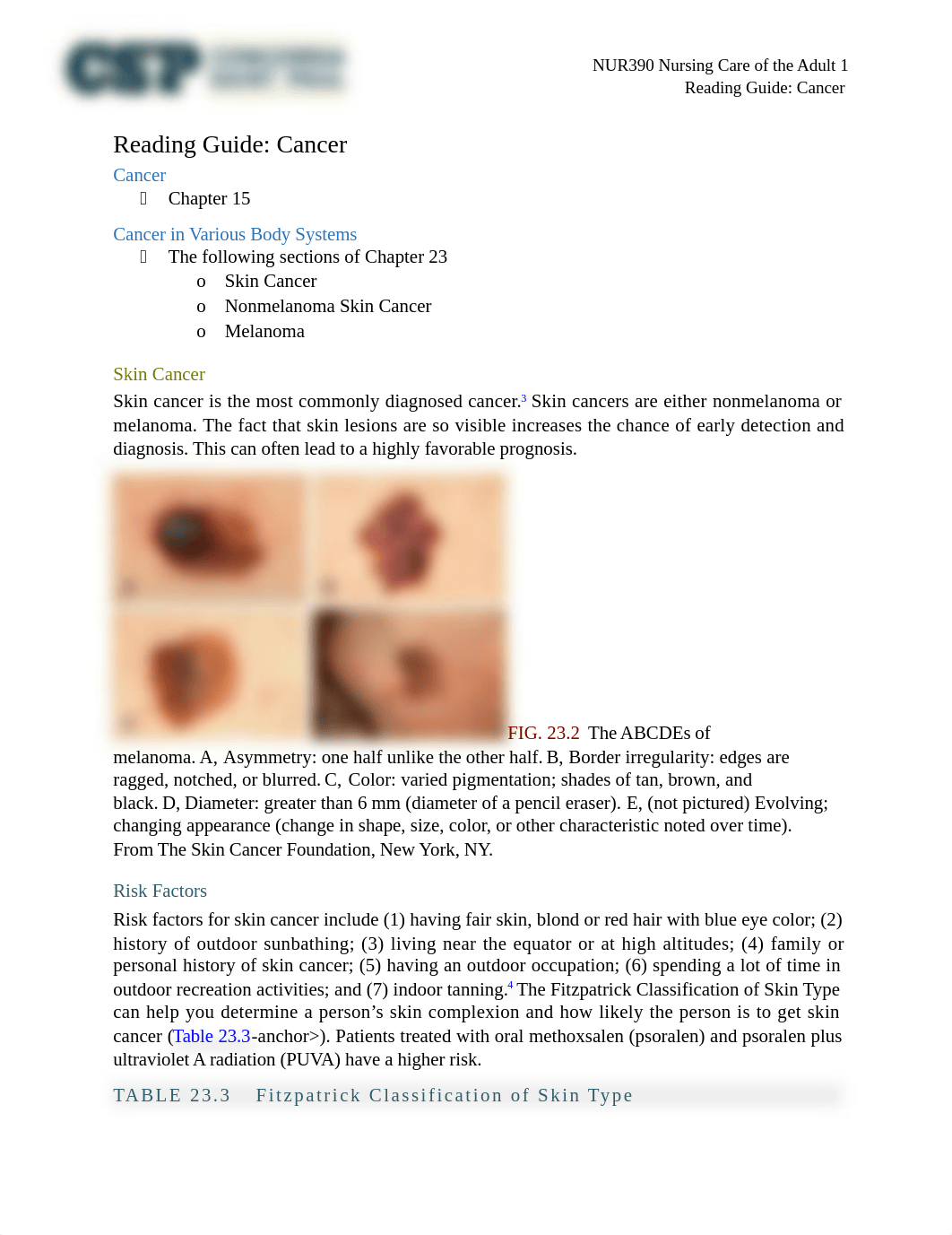 NUR390 Cancer Reading Guide.docx_dwoeqm48w73_page1