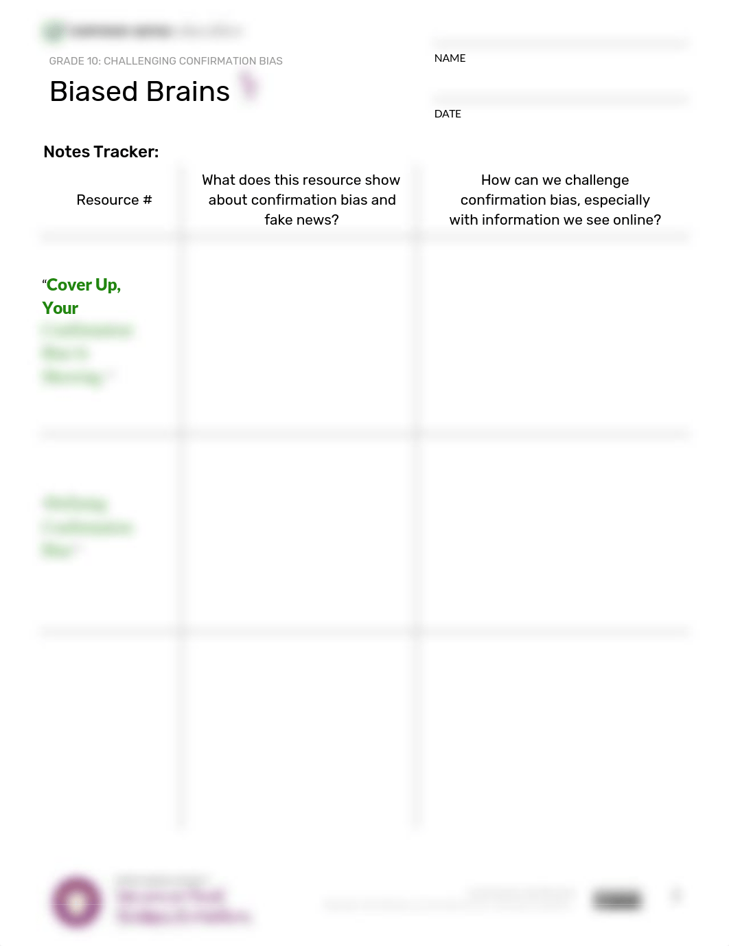 Jadyn Carter - Copy of Grade 10 - Challenging Confirmation Bias - Biased Brains Student Handout_page_dwon9dlp557_page1