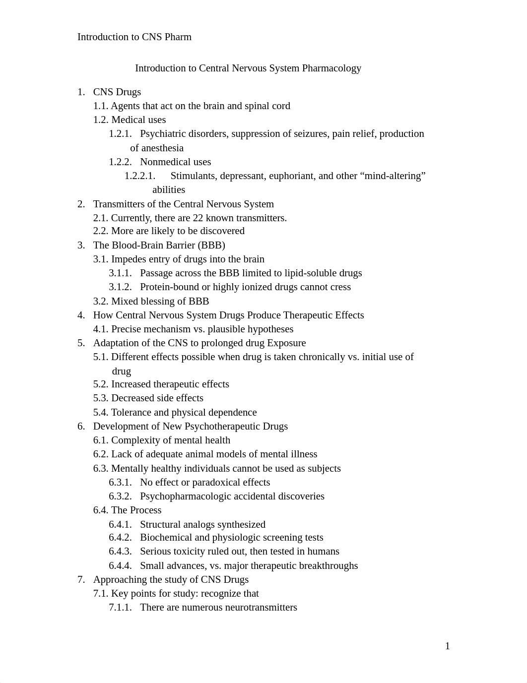 Ch 20 Outline Introduction to Central Nervous System Pharmacology(1).docx_dwowmryx5rz_page1