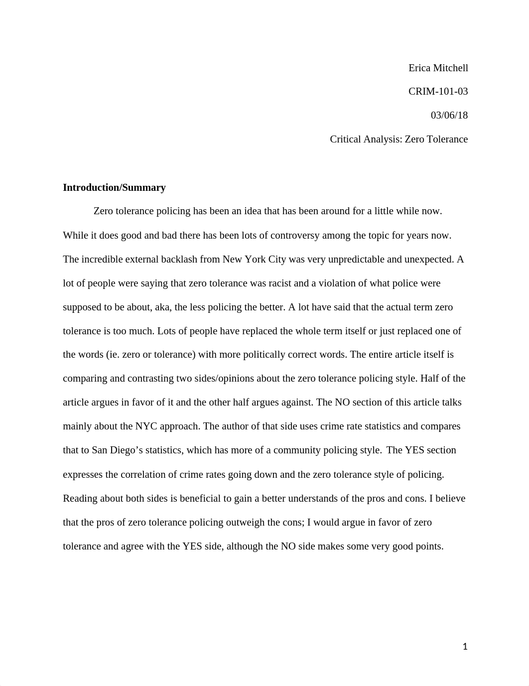 Critical Analysis CRIM 101 - Discussion 2.docx_dwoz10pcz4g_page1