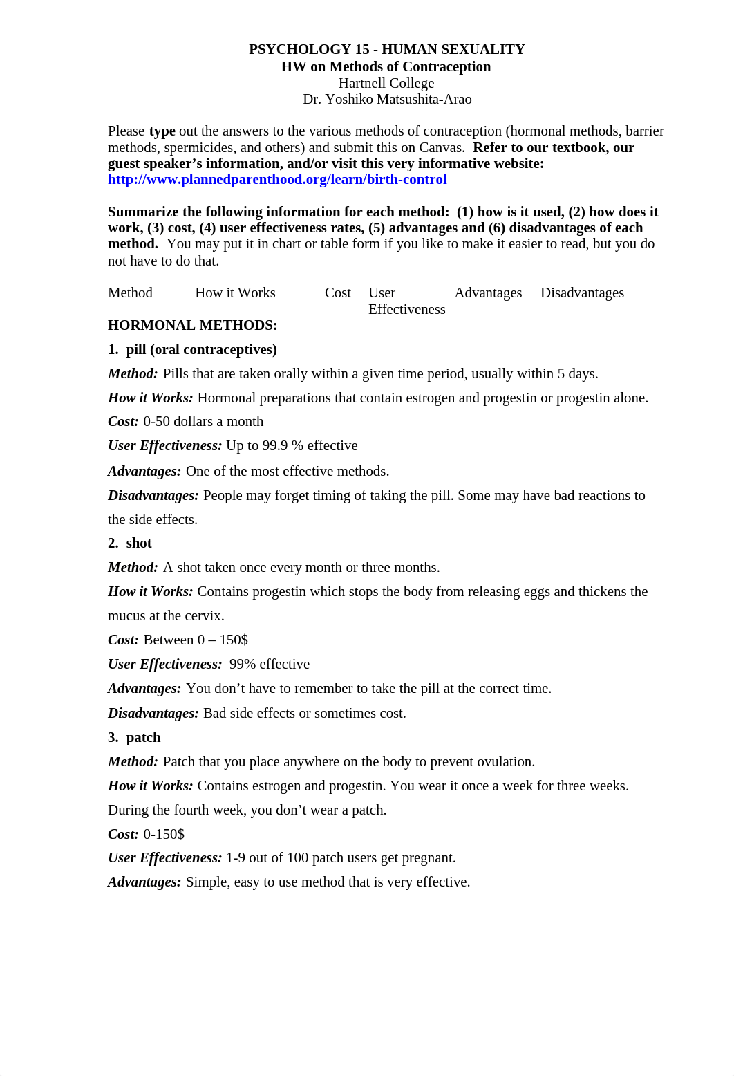 Methods of Contraception HW.doc_dwpb3p23yme_page1