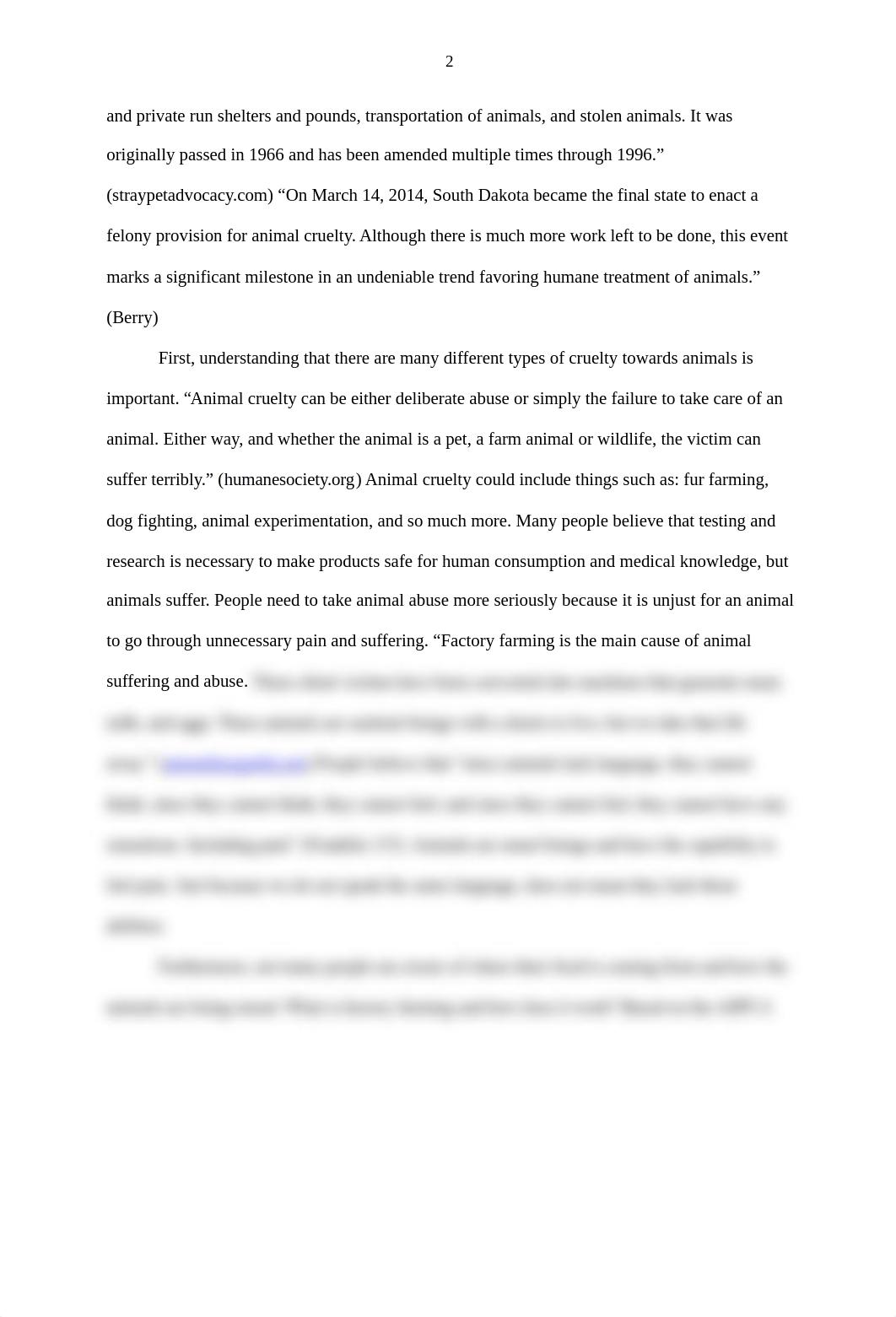 Better Life, Animal Rights Essay NEIU_dwpb4k2d163_page2