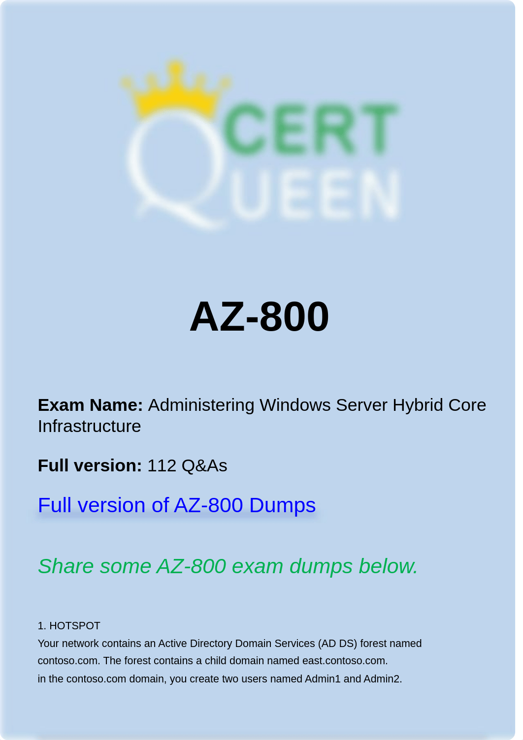 Microsoft AZ-800 Exam Updated Questions.pdf_dwprqjopetr_page1