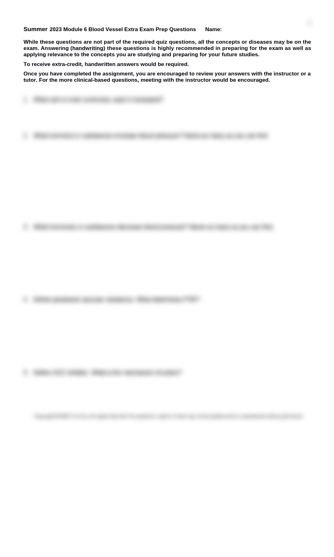 Module 6 Blood Vessel Extra Exam Prep Questions.docx_dwpxr81kyw2_page1