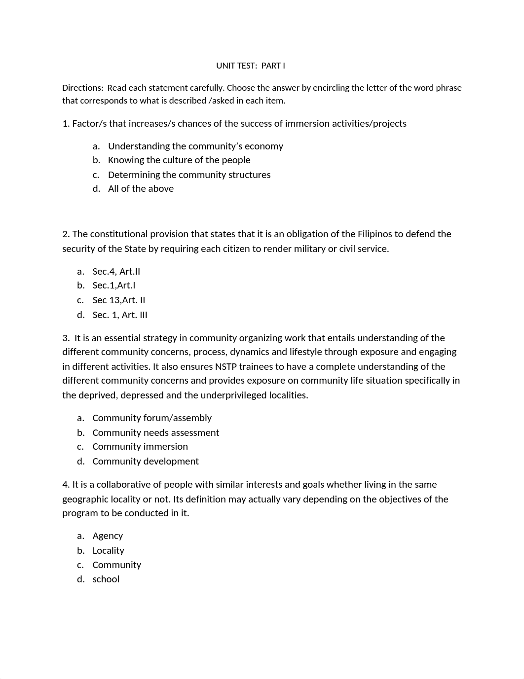 Unit Test II ( Part I and Part II) .docx_dwq28dtgkzk_page1