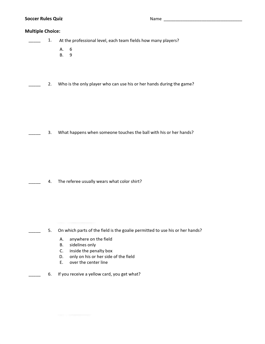 Soccer Test-Rules-Quiz with ANSWER KEY [KINT244].pdf_dwqfn7letec_page1