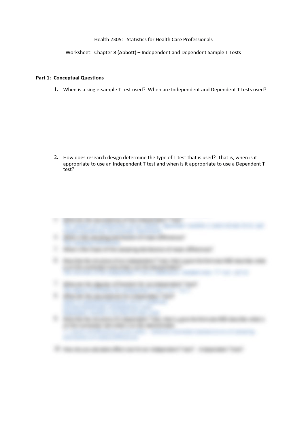 Worksheet Chapter 8 Independent and Dependent T Tests(1).pdf_dwqss9malhl_page1