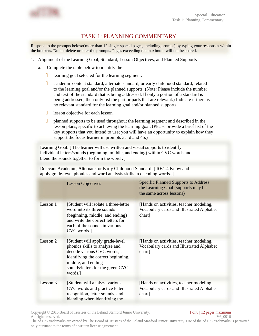 Corner, Mary Task 1 Part E (Planning Commentary).doc_dwr3i5fansd_page1