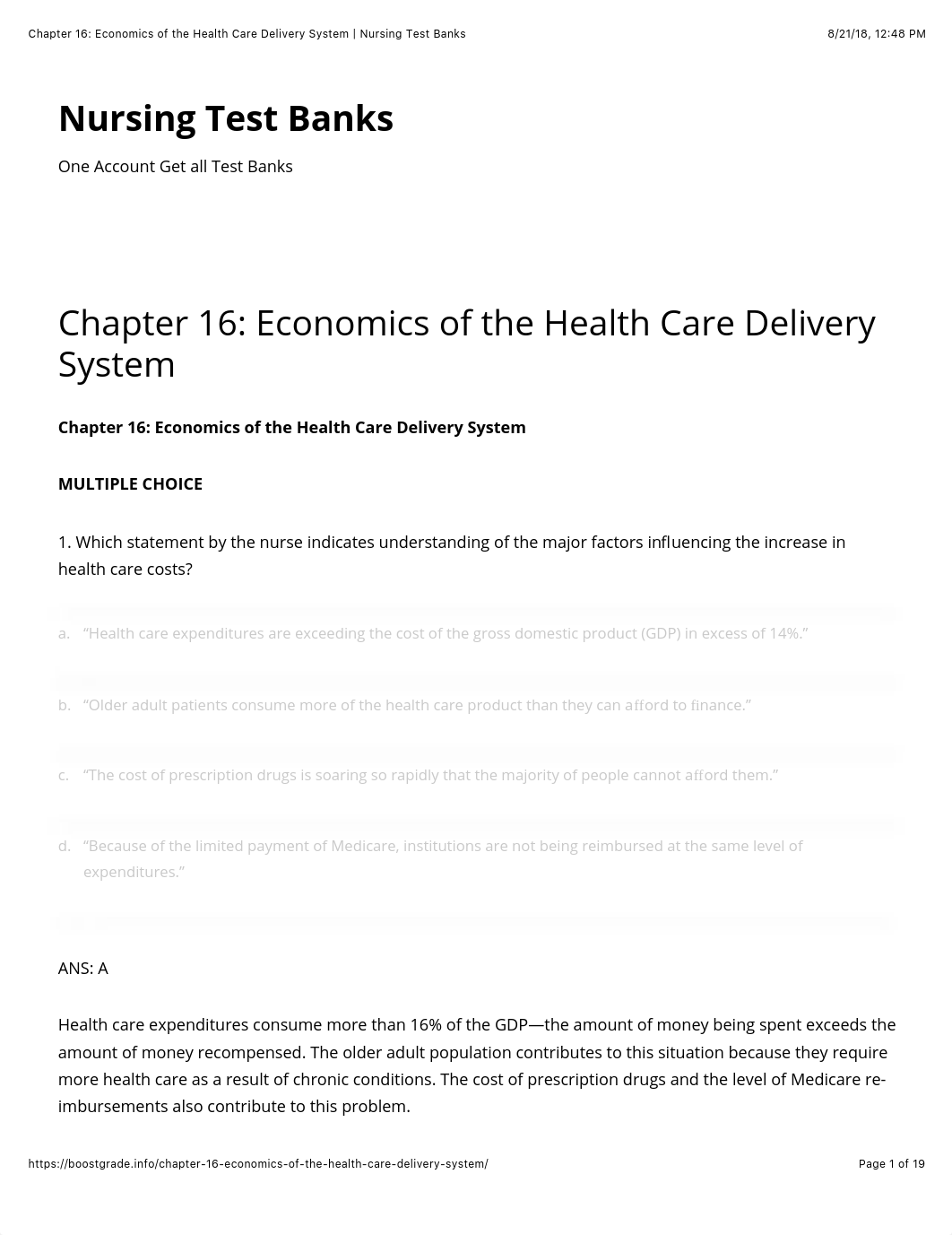 Chapter 16: Economics of the Health Care Delivery System | Nursing Test Banks.pdf_dwr6cqjxnq2_page1