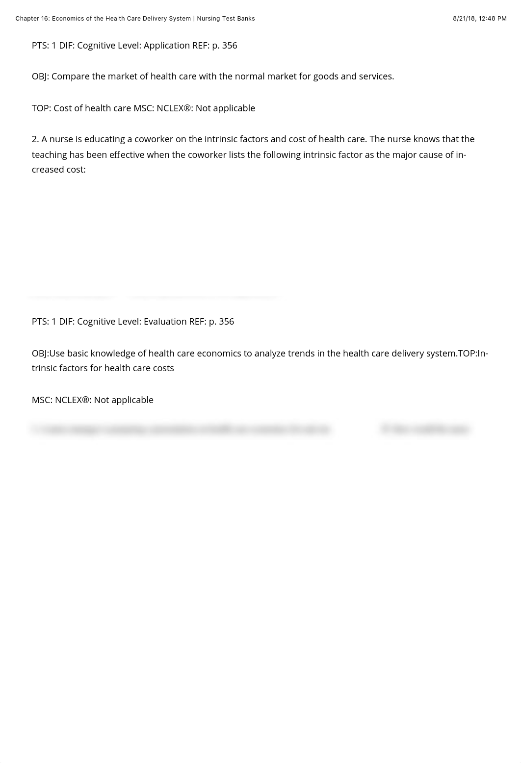 Chapter 16: Economics of the Health Care Delivery System | Nursing Test Banks.pdf_dwr6cqjxnq2_page2