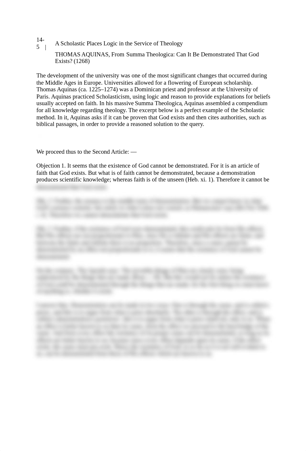 Week 10 THOMAS AQUINAS, From Summa Theologica Can It Be Demonstrated That God Exists _1268_.docx_dwrw7b6s02j_page1