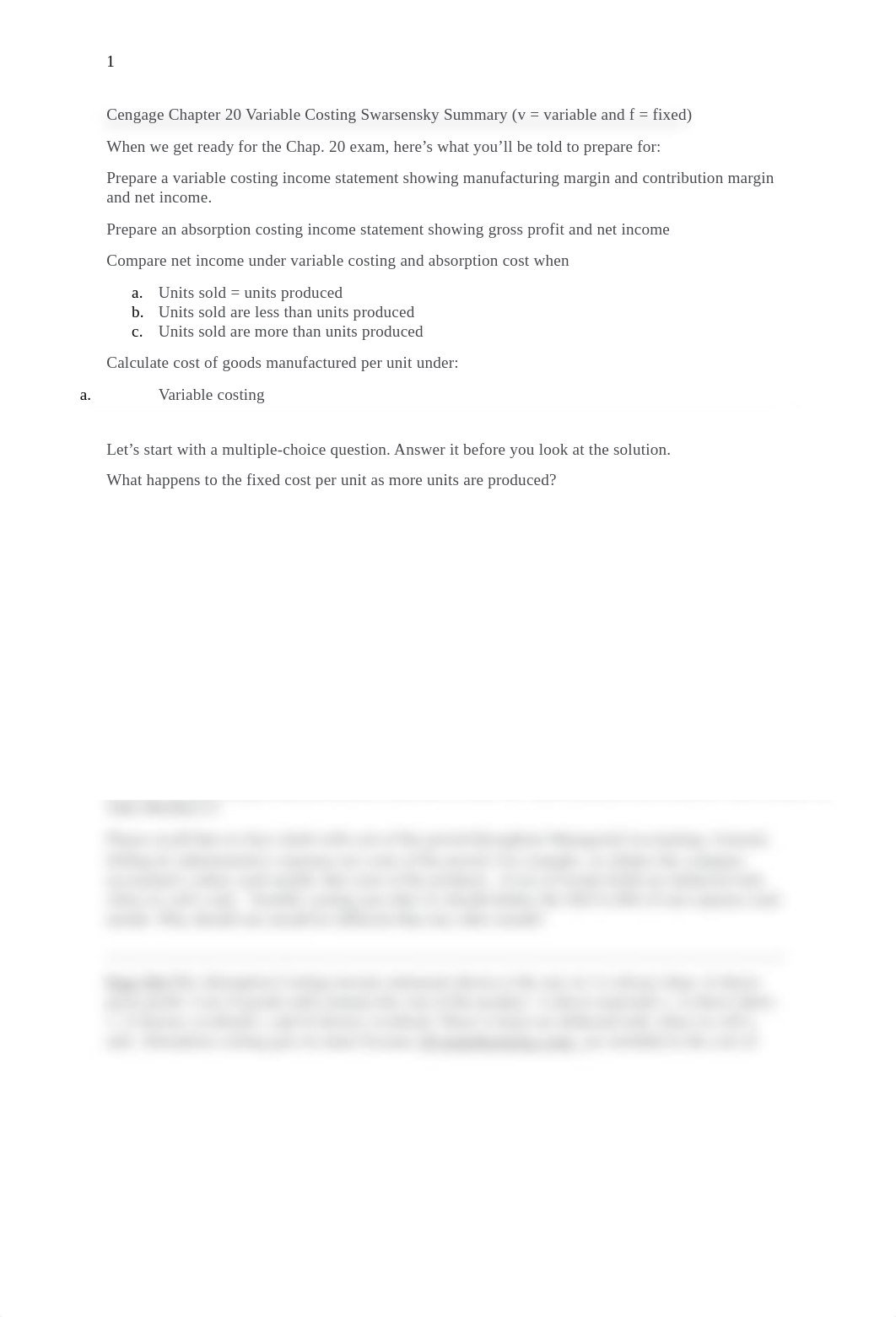 Cengage Chapter 20 Variable Costing Swarsensky Summary (1).docx_dwshgjmt6dy_page1