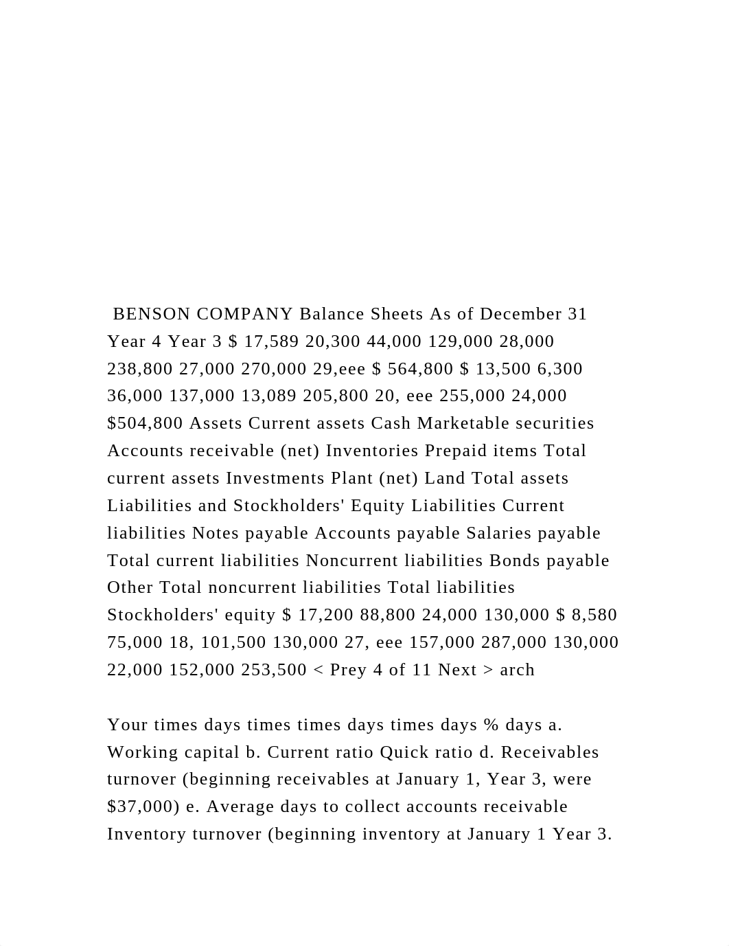 BENSON COMPANY Balance Sheets As of December 31 Year .docx_dwsikk6plz6_page2