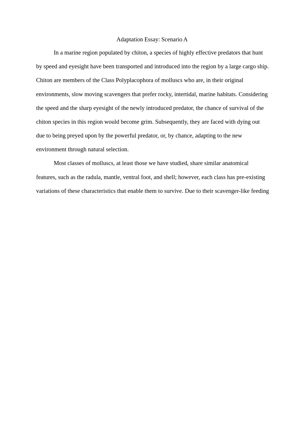 BIO LAB - Adaptation Essay.docx_dwsjcvof0m7_page1