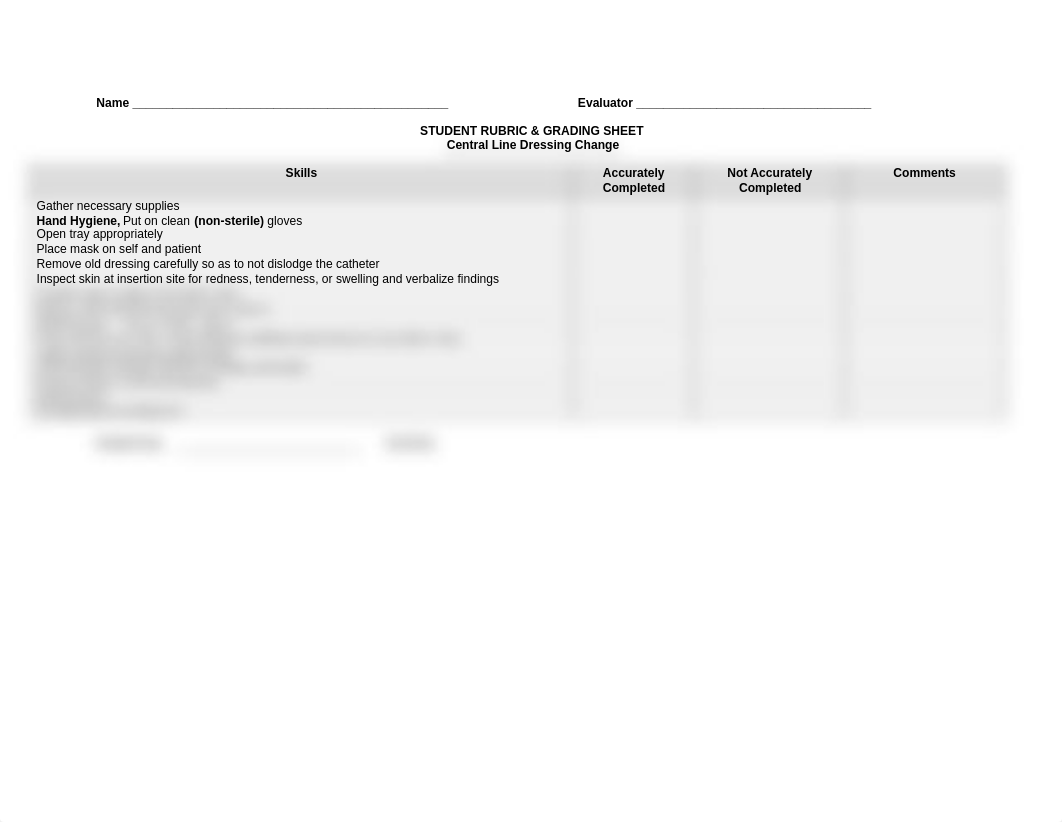 Central Line Dressing Change - Skills Checklist.docx_dwst9podjhf_page1