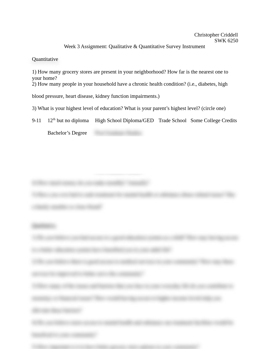 SWK 6250  Week 3 Assignment Qualitative & Quantitative Survey Instrument.docx_dwstp2c7n1z_page1