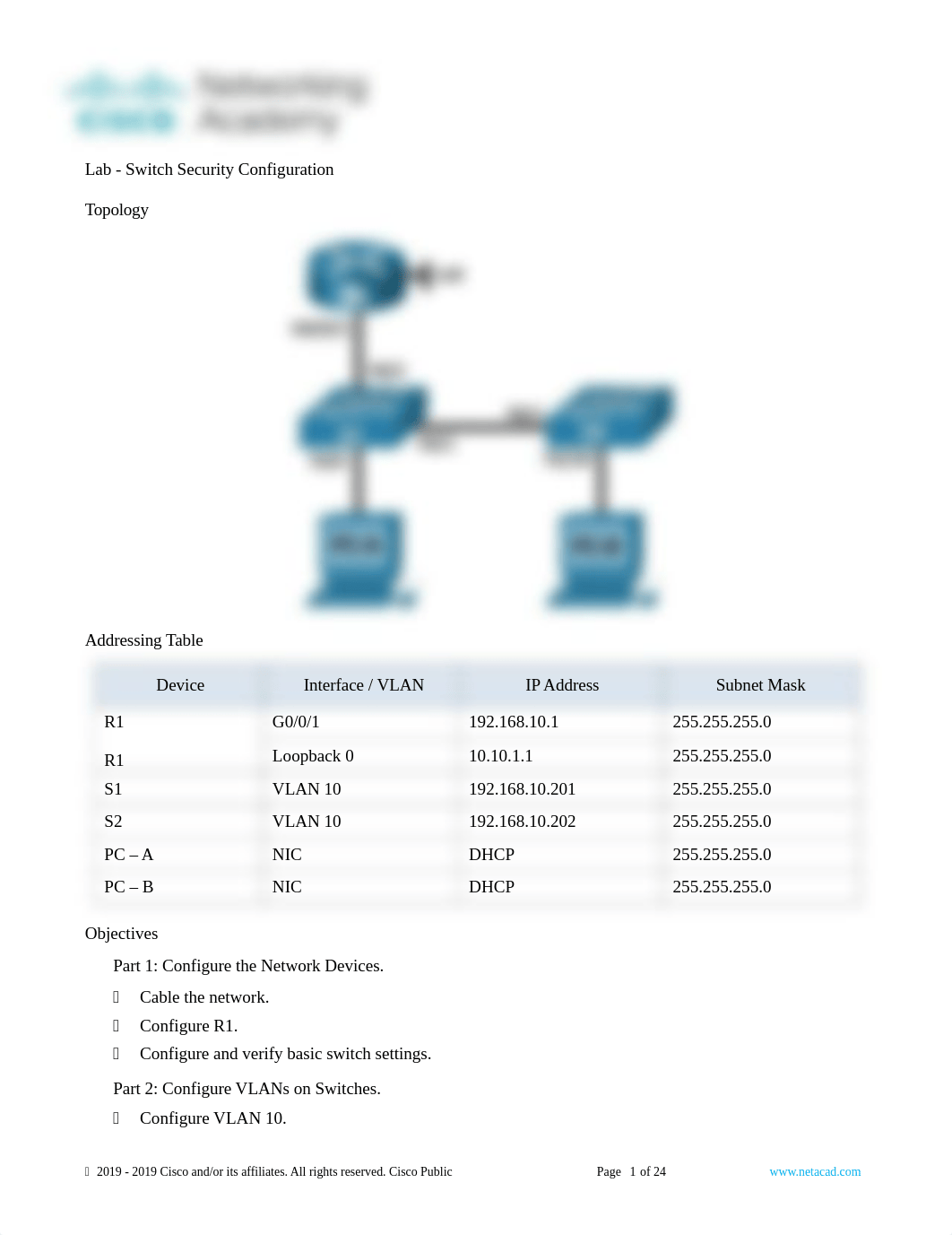 Dayton 11.6.2 Lab - Switch Security Configuration.docx_dwsz63sxa34_page1