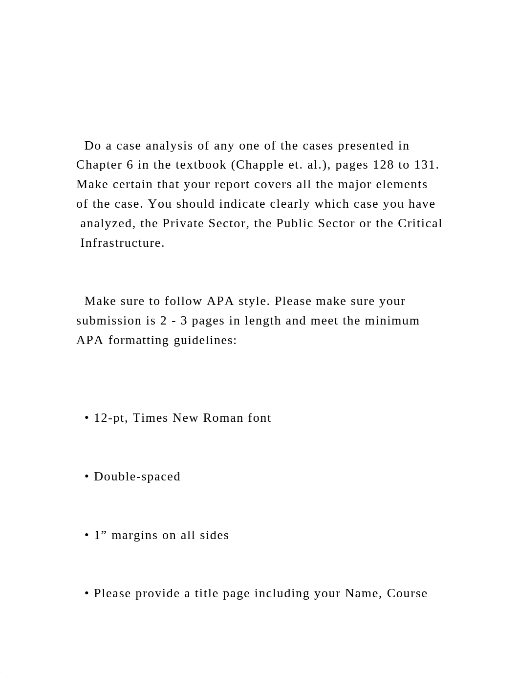 Do a case analysis of any one  of the cases presented in Chap.docx_dwtg0cq7uiq_page2