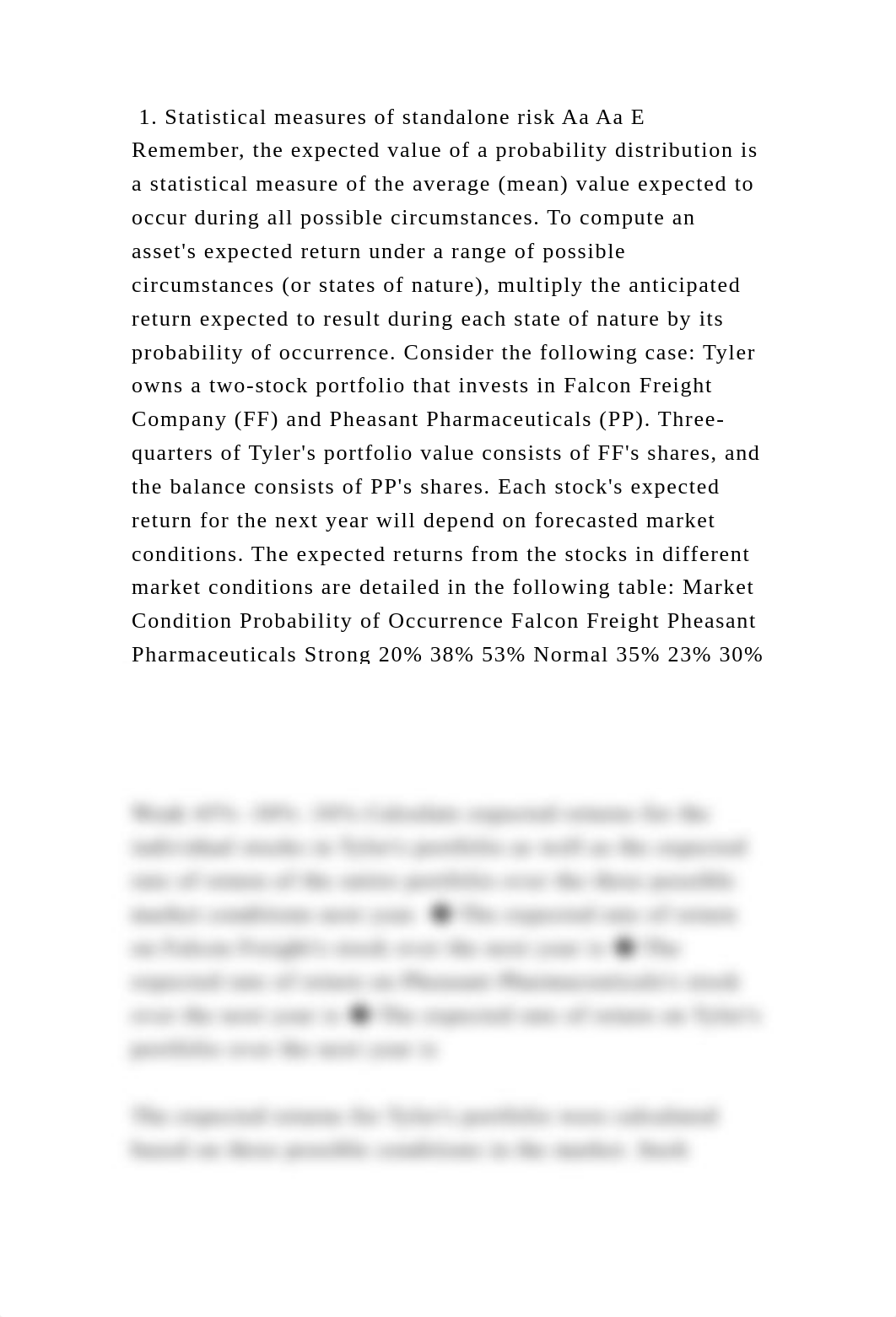 1. Statistical measures of standalone risk Aa Aa E Remember, the expe.docx_dwto7d5iiha_page2