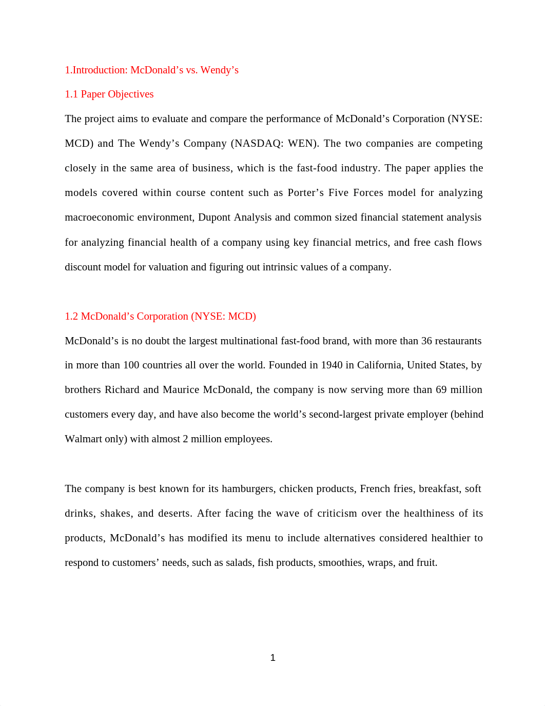 FIN 800 Project - McDonald's ^0 Wendy's.docx_dwu5aazso0c_page2